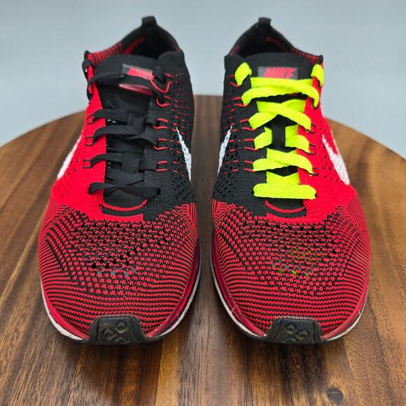 Nike Flyknit Racer Shoes Men\'s 7 University Red Black Running Athletic Sneakers main image 6